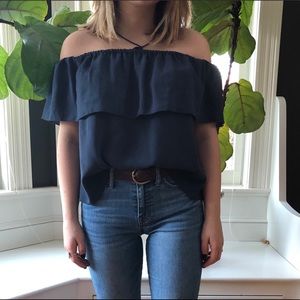 Aritzia Wilfred Off-the-Shoulder Blouse